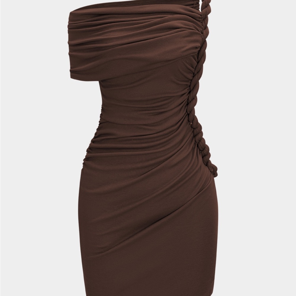 Micas Asymmetrical Brown Dress
